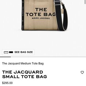 marc jacobs small jacquard black and cream tote bag